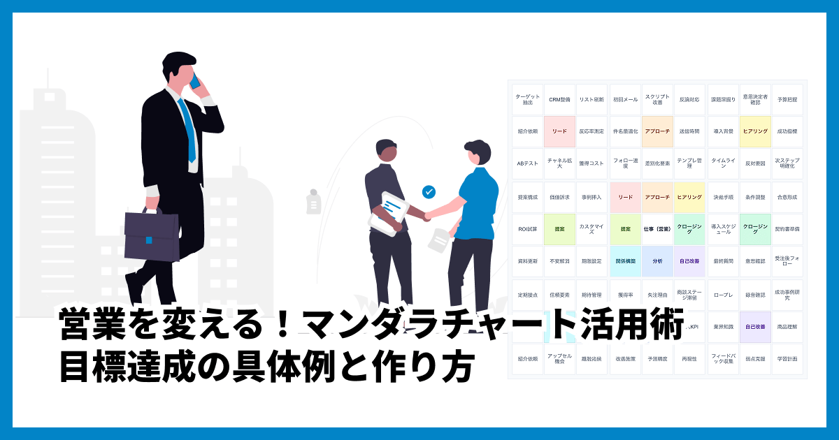 営業を変える!マンダラチャート活用術|目標達成の具体例と作り方